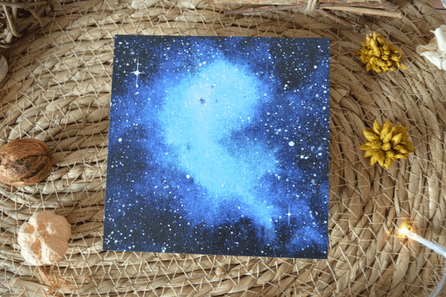 Carte carrée Galaxie nébuleuse 