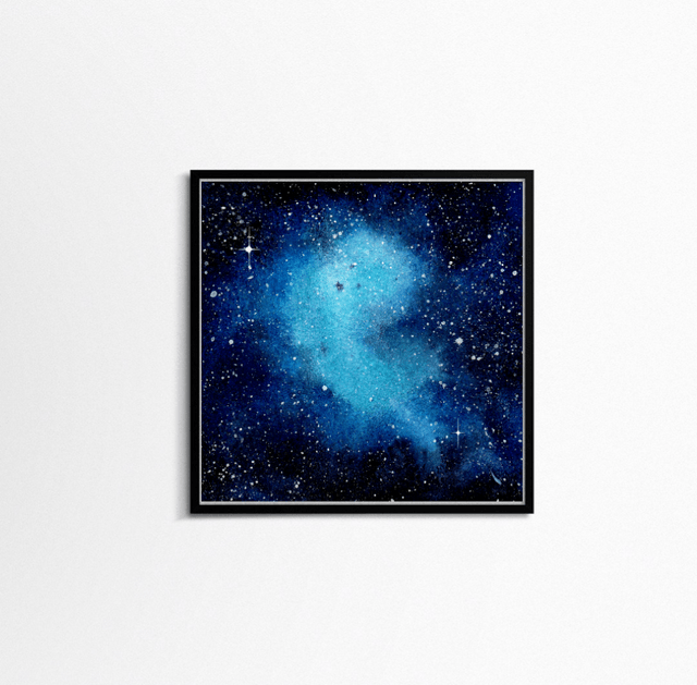 Carte carrée Galaxie nébuleuse 