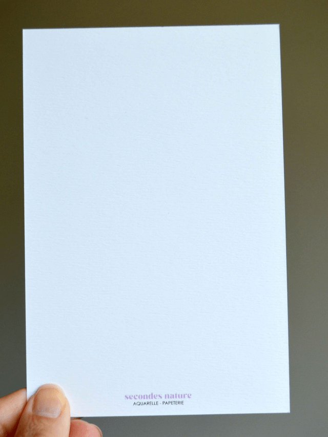 Carte A6 Lune fleurie à l'aquarelle