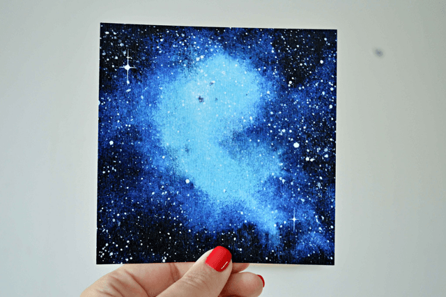 Carte carrée Galaxie nébuleuse 
